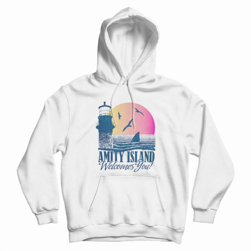Jaws Amity Island Tourist Welcome Hoodie Jaws Amity Island Tourist Welcome Hoodie