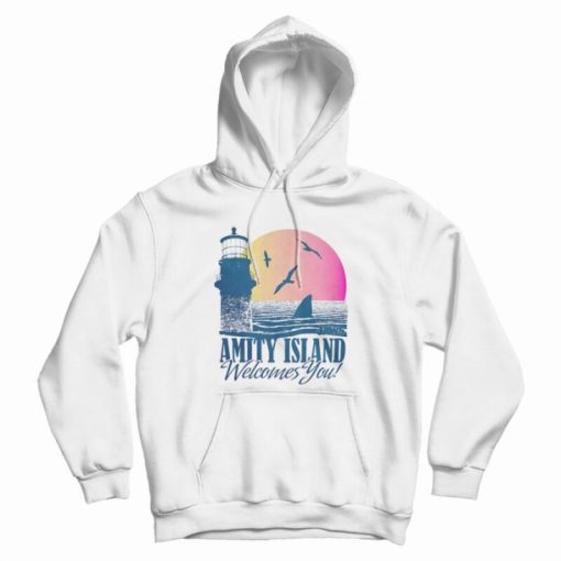 Jaws Amity Island Tourist Welcome Hoodie Jaws Amity Island Tourist Welcome Hoodie