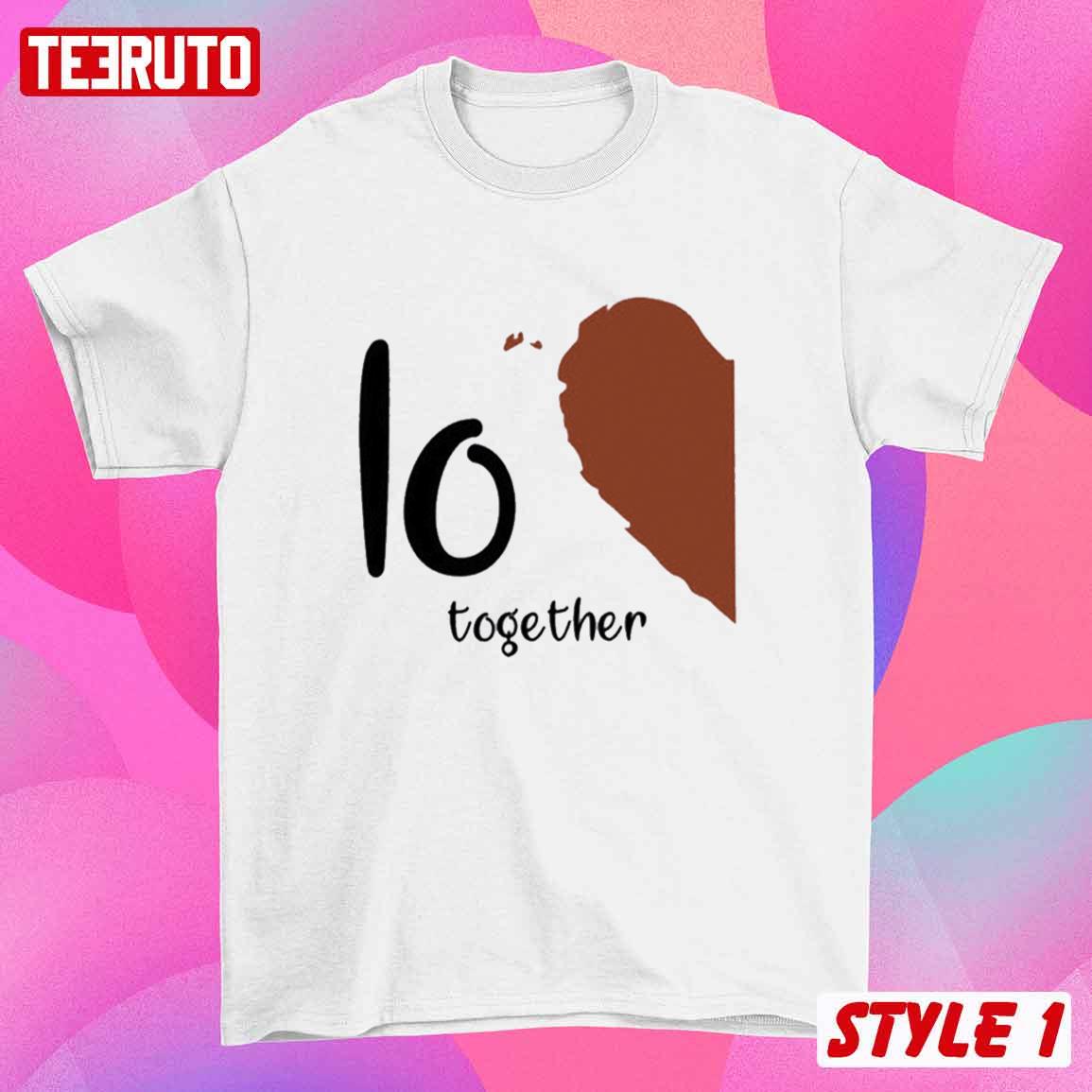 Love Together Forever Valentine Matching Couple Heart T-Shirt Love Together Forever Valentine Matching Couple Heart T-Shirt