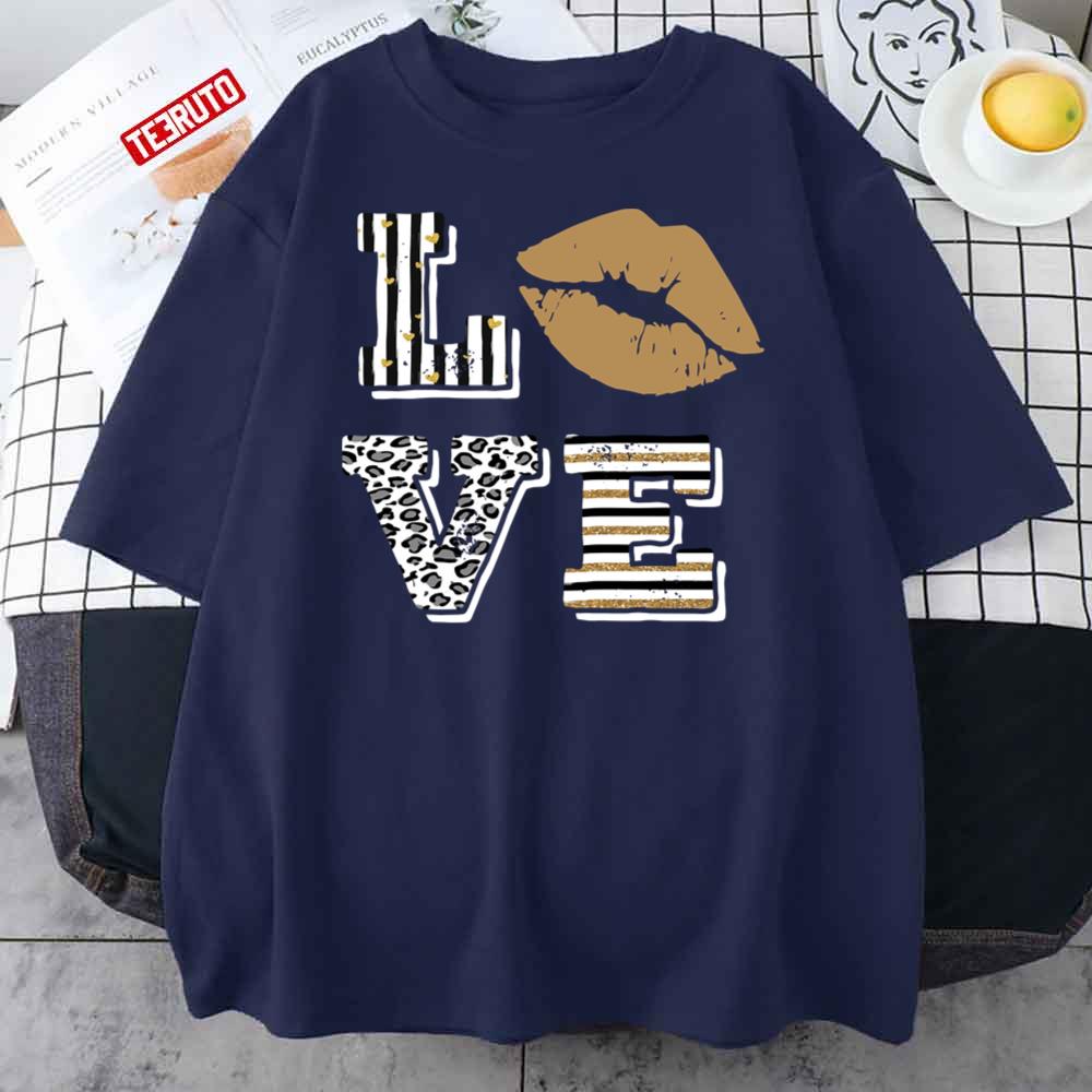 Love Valentine Leopard Lips Valentine's Day Unisex T-Shirt Love Valentine Leopard Lips Valentine's Day Unisex T-Shirt