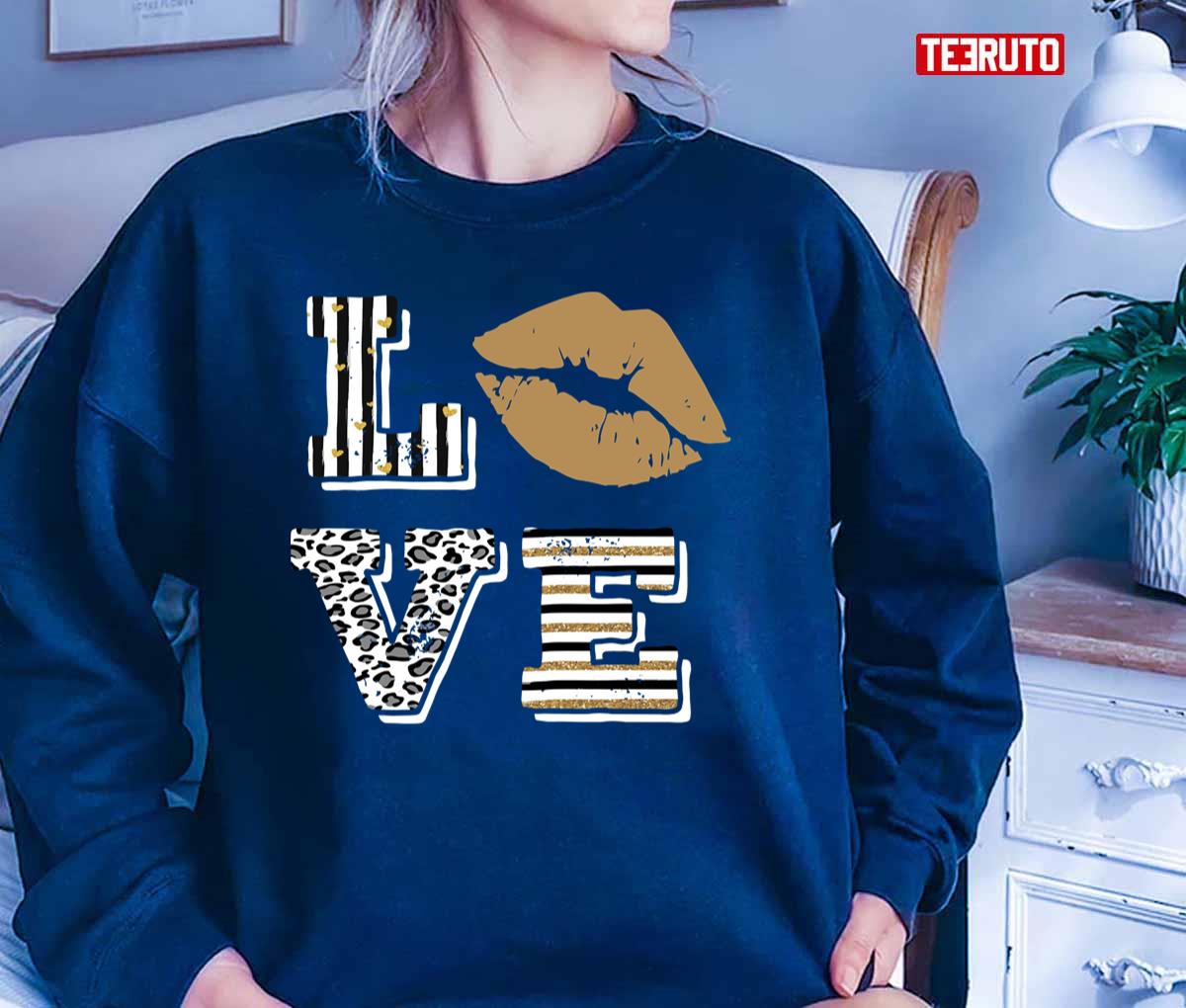 Love Valentine Leopard Lips Valentine's Day Unisex T-Shirt Love Valentine Leopard Lips Valentine's Day Unisex T-Shirt
