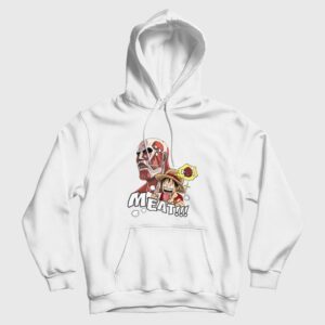 Luffy X Titan Meat Attack On Titan One Piece Hoodie