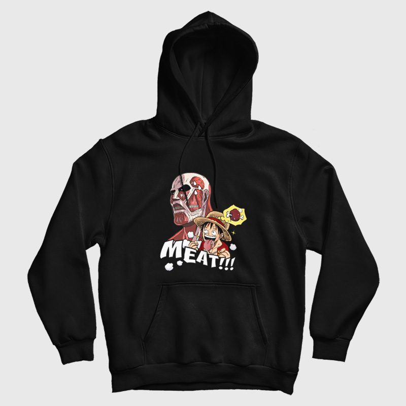 Luffy X Titan Meat Attack On Titan One Piece Hoodie Luffy X Titan Meat Attack On Titan One Piece Hoodie