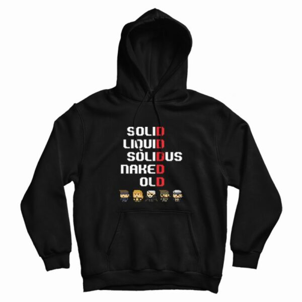 Metal Gear Solid Liquid Solidus Naked Old Hoodie