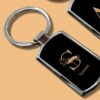 Metal couple keychain