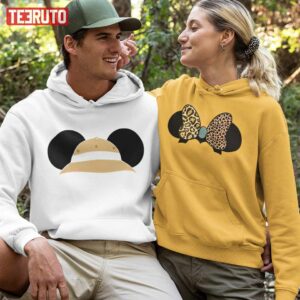 Mickey Minnie Ears Disney Husband And Wife Couple Matching Valentine Hoodie