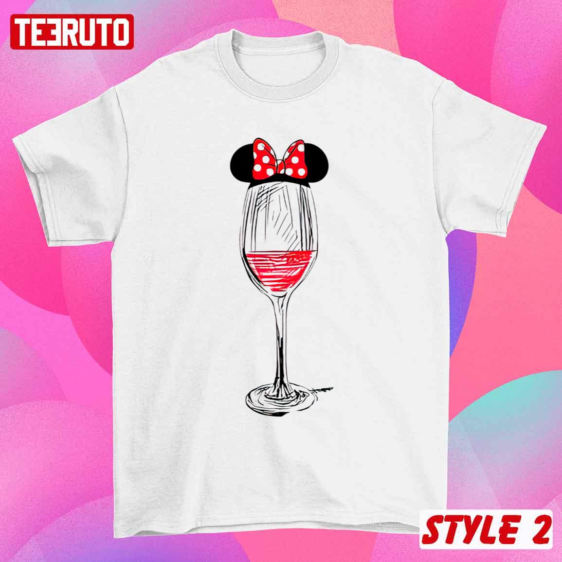 Mickey Minnie Ears Wine And Beer Drink Matching Disney Couple Valentine T-Shirt Mickey Minnie Ears Wine And Beer Drink Matching Disney Couple Valentine T-Shirt