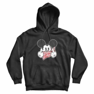 Mickey Mouse Thug Life Gangster Middle Finger Hoodie