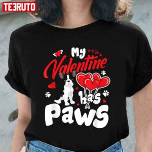 My Valentine Has Paws Animal Lovers Unisex Sweatshirt 4