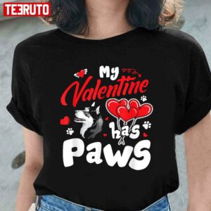 My Valentine Has Paws Husky Dog Unisex Sweatshirt 4