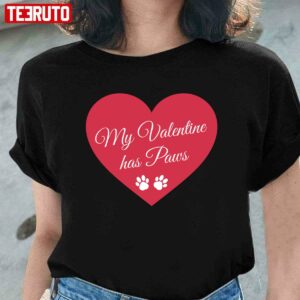My Valentine Has Paws Red Heart Unisex Sweatshirt 4