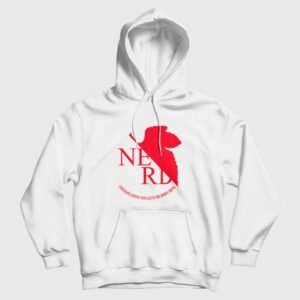 Nerd Neon Genesis Evangelion Nerv Logo Parody Hoodie
