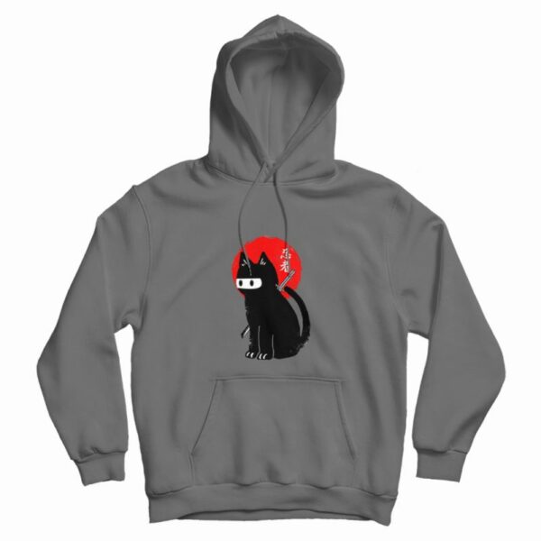 Ninja Cat Black Hoodie