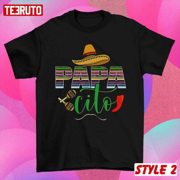 Papacito Mamacita Mexican Hat Couple Husband And Wife Matching Valentine T-Shirt