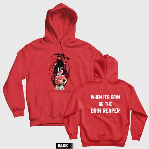 Patrick Mahomes The Grim Reaper Hoodie Front and Back