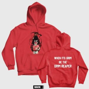 Patrick Mahomes The Grim Reaper Hoodie Front and Back