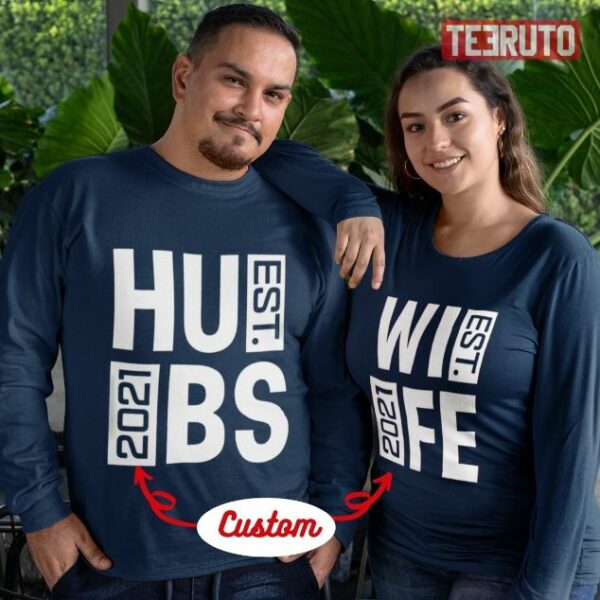 Personalize Est Year Husband Wife Matching Couple Valentine Sweatshirt