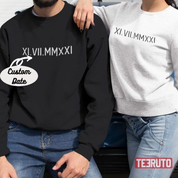 Personalize Year Day Husband And Wife Matching Couples Valentine Sweatshirt