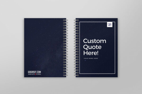 Personalized Notebook Navy Blue – Customize As You Like