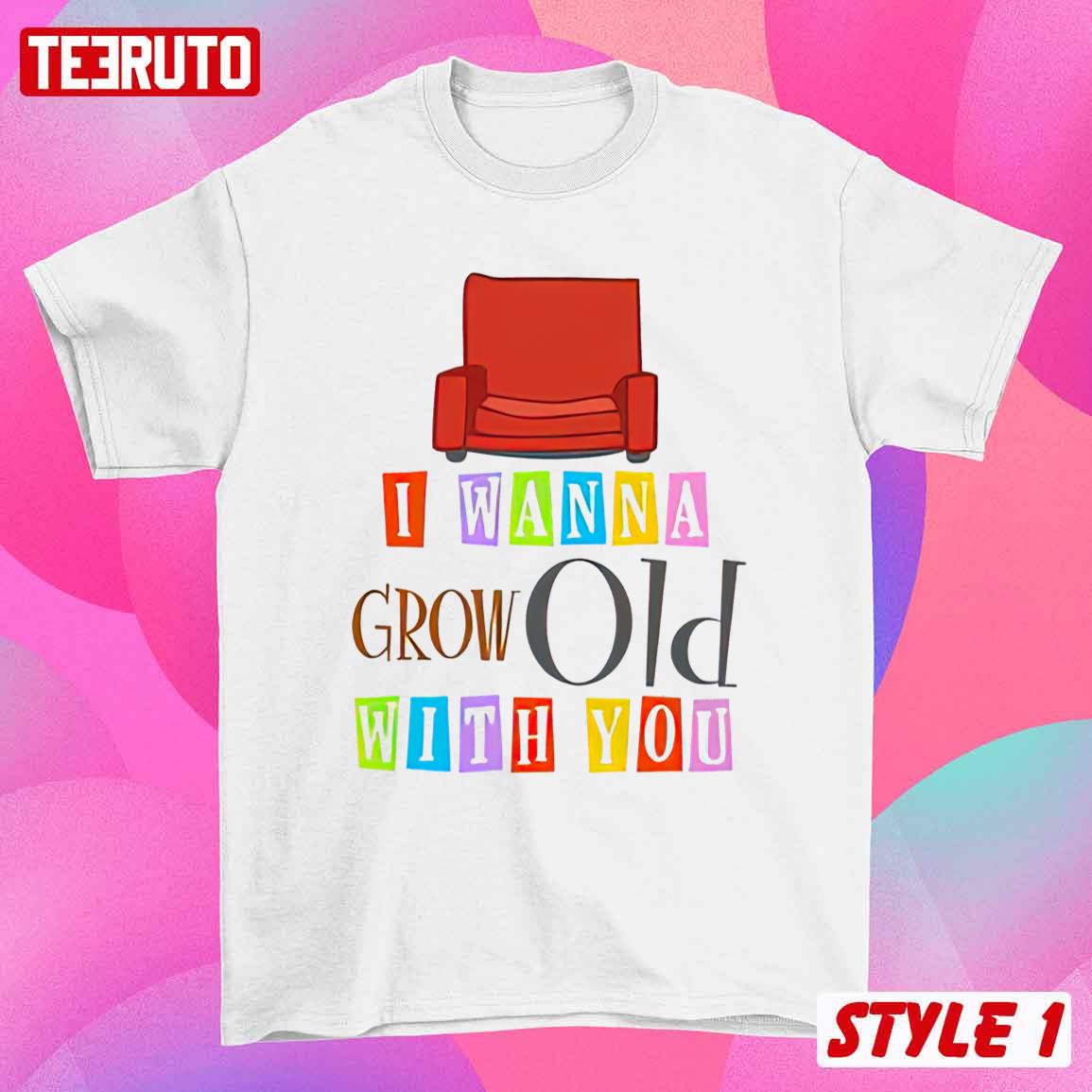 Pixar Up Movie I Wanna Grow Old With You Couple Matching Valentine T-Shirt Pixar Up Movie I Wanna Grow Old With You Couple Matching Valentine T-Shirt