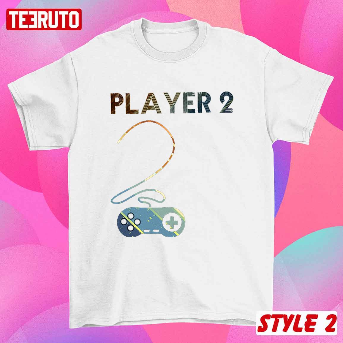 Player 1 And 2 Gamer Consules PS5 Valentine Couple Matching T-Shirt Player 1 And 2 Gamer Consules PS5 Valentine Couple Matching T-Shirt