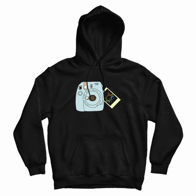 Polaroid Camera And Galaxy Hoodie Polaroid Camera And Galaxy Hoodie
