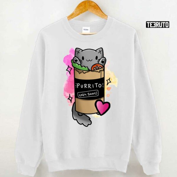 Purrito Cute Cat Art Unisex T-Shirt