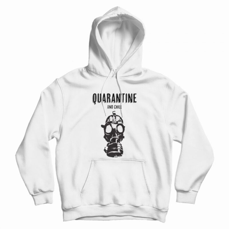 Quarantine and Chill Face Mask Hoodie Quarantine and Chill Face Mask Hoodie