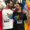 Rainbow LGBT Wing My Other Half Couple Matching Valentine T-Shirt