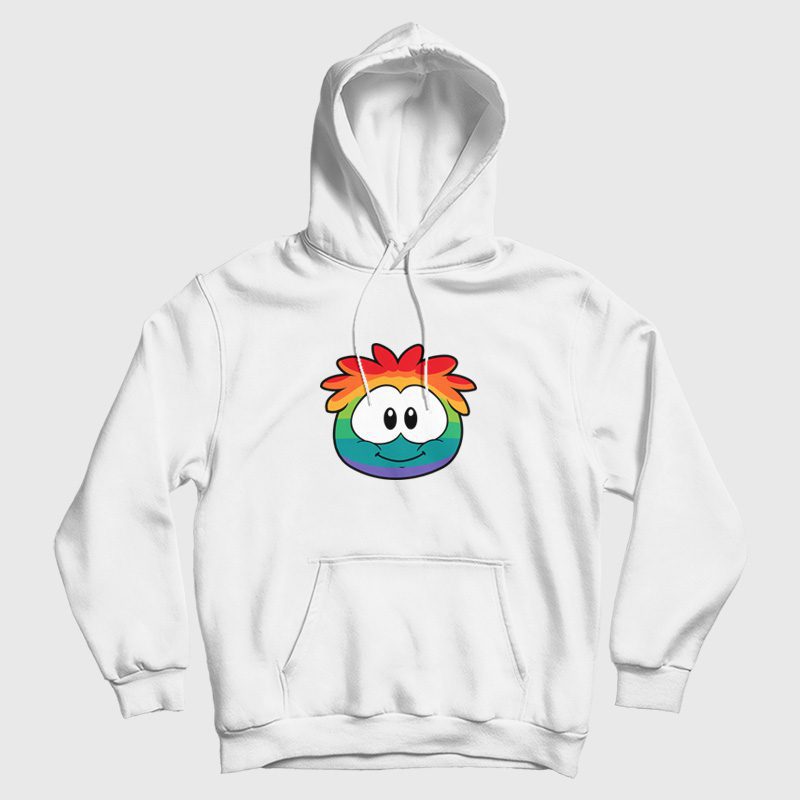 Rainbow Puffle Club Penguin Hoodie Rainbow Puffle Club Penguin Hoodie