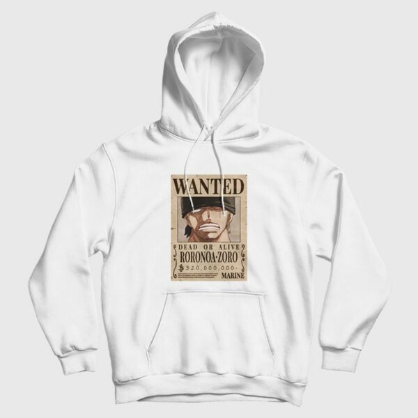 Roronoa Zoro Wanted Poster One Piece Hoodie