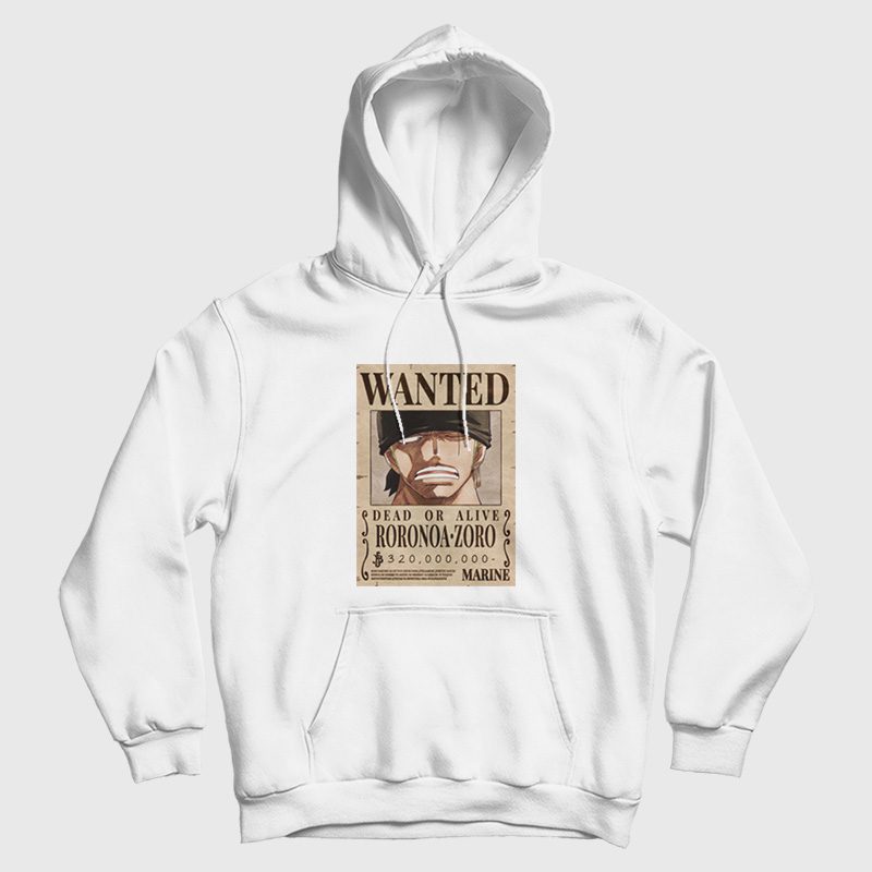 Roronoa Zoro Wanted Poster One Piece Hoodie Roronoa Zoro Wanted Poster One Piece Hoodie