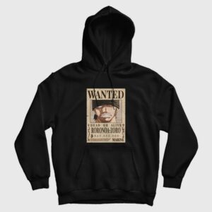 Roronoa Zoro Wanted Poster One Piece Hoodie 2