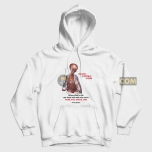 Rotten Dot Com When Hell Is Full The Dead Will Walk Earth Pure Evil Since 1996 Flush Please Hoodie 3