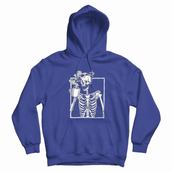 Skeleton Drinking Coffee Hoodie
