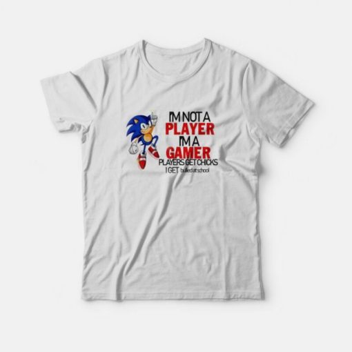 Sonic I'm Not A Player I'm A Gamer T-Shirt Sonic I'm Not A Player I'm A Gamer T-Shirt