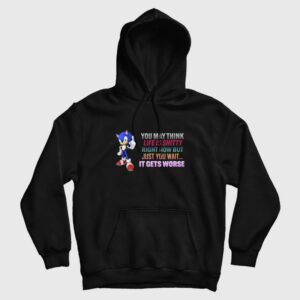 Sonic You May Think Life Is Shitty Right Now But Just You Wait It Gets Worse Hoodie