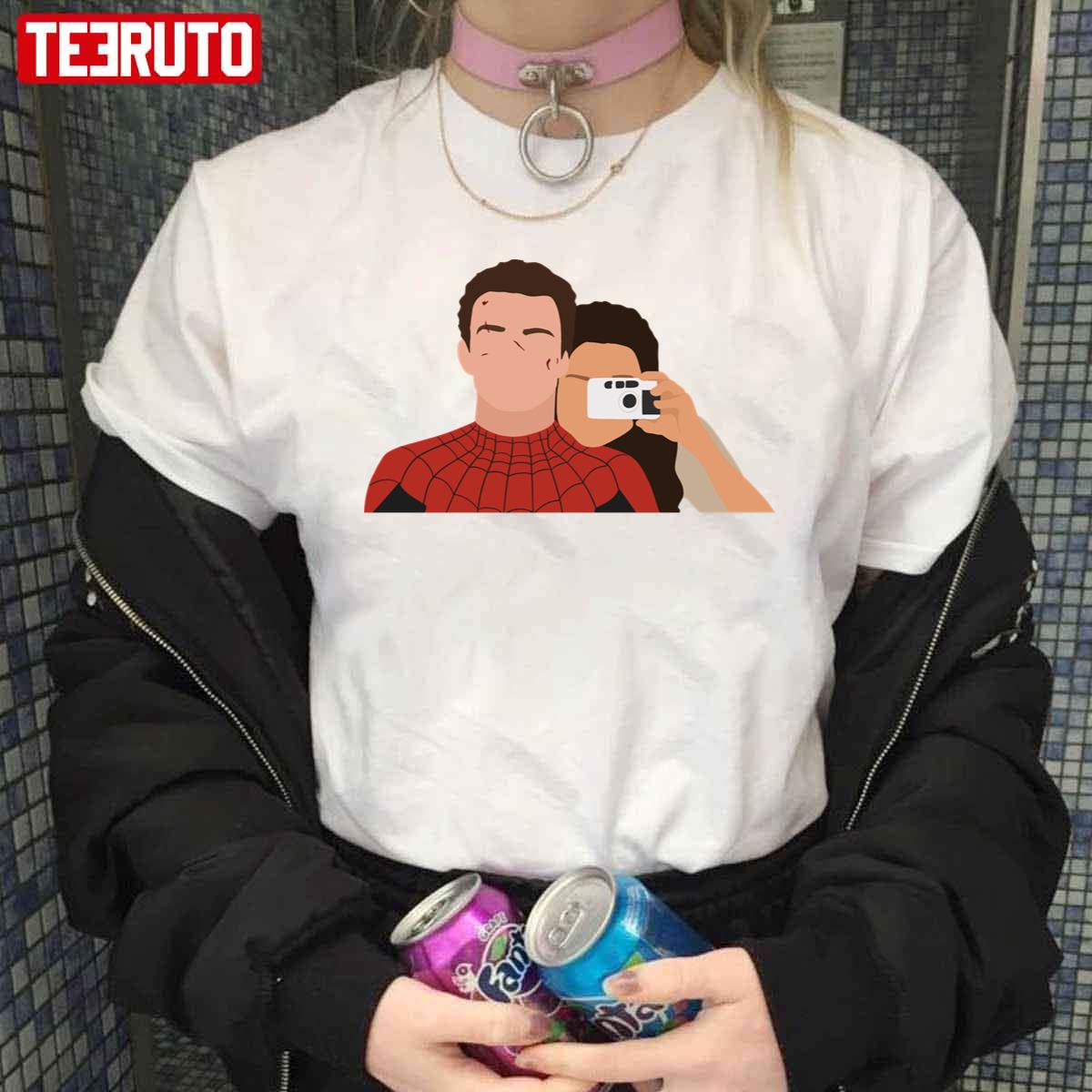 Spider-Man Tom Holland And Zendaya Mj Unisex T-Shirt Spider-Man Tom Holland And Zendaya Mj Unisex T-Shirt