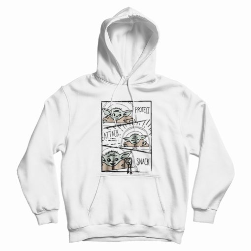 Star Wars Mandalorian Baby Yoda The Child Protect Attack Snack Hoodie Star Wars Mandalorian Baby Yoda The Child Protect Attack Snack Hoodie