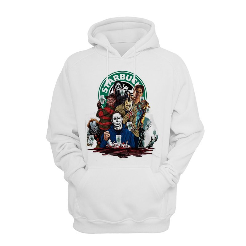 Starbucks Coffee Horror Film Characters Hoodies Starbucks Coffee Horror Film Characters Hoodies