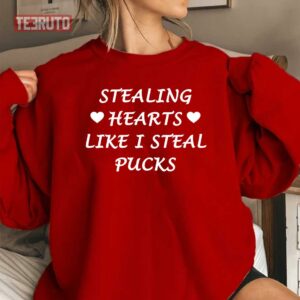 Stealing Hearts Like I Steal Pucks Funny Valentines Day 2022 Unisex Sweatshirt 3