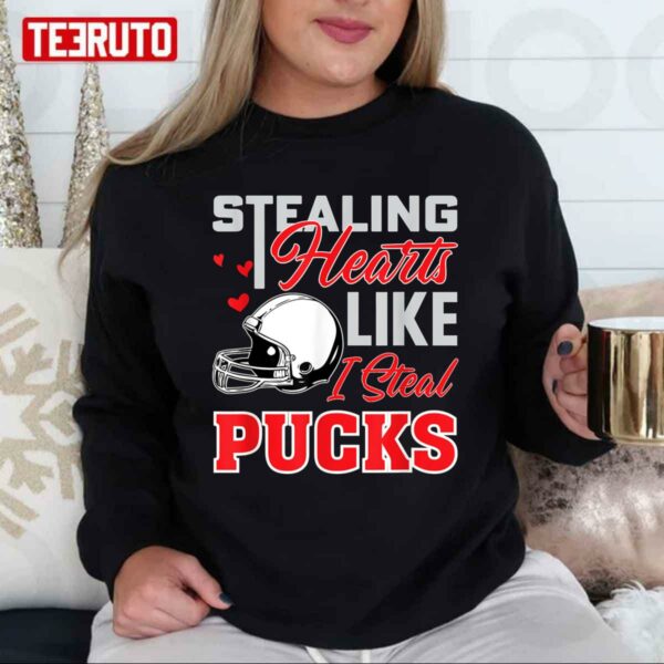 Stealing Hearts Like I Steal Pucks Quote Unisex T-Shirt