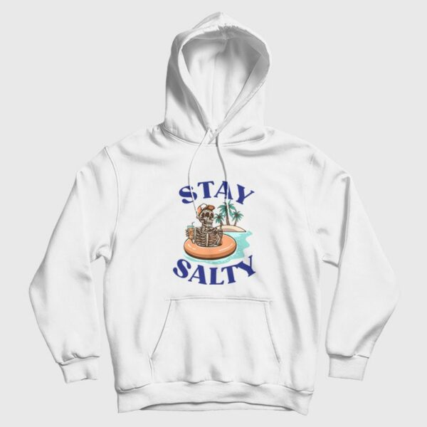 Summer Vacation Skeleton Stay Salty Hoodie