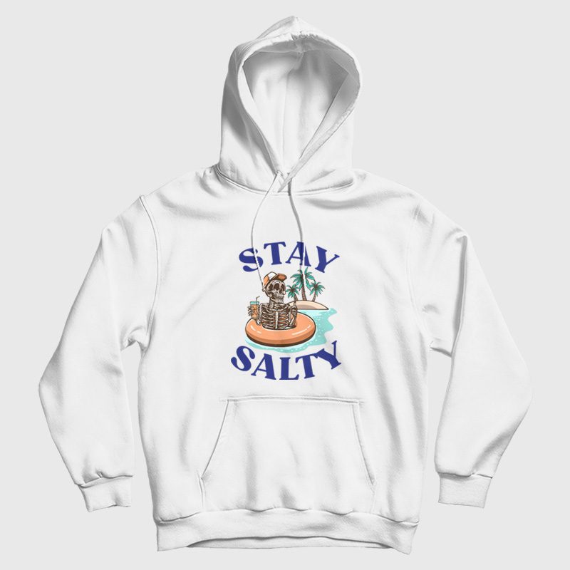 Summer Vacation Skeleton Stay Salty Hoodie Summer Vacation Skeleton Stay Salty Hoodie