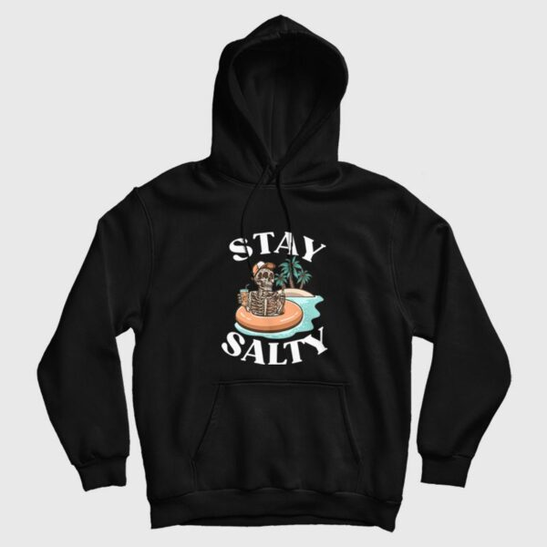 Summer Vacation Skeleton Stay Salty Hoodie