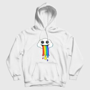 Super Cute Cloud Puking A Rainbow Hoodie