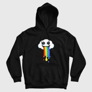 Super Cute Cloud Puking A Rainbow Hoodie