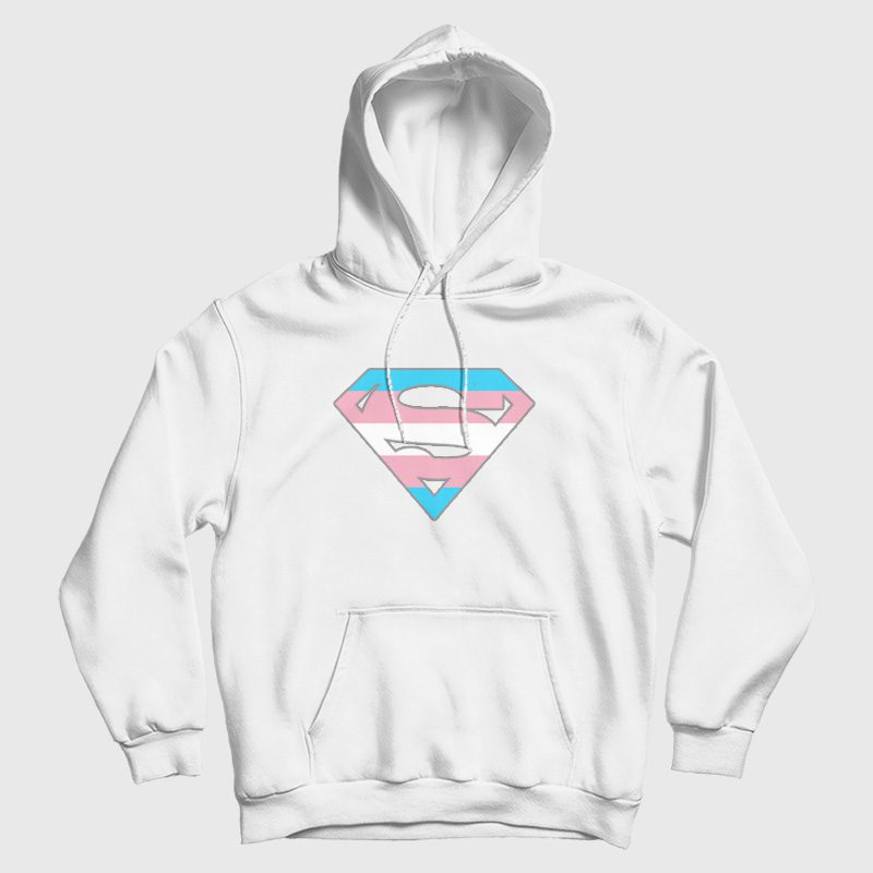 Superman Logo Trans Rights Are Human Rights Hoodie Superman Logo Trans Rights Are Human Rights Hoodie
