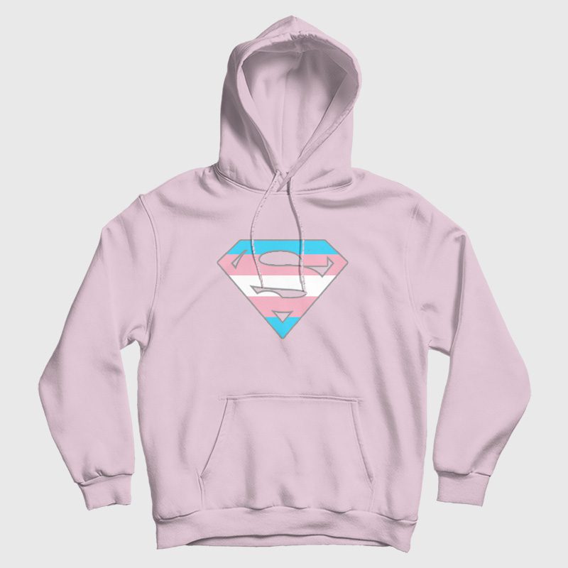 Superman Logo Trans Rights Are Human Rights Hoodie Superman Logo Trans Rights Are Human Rights Hoodie