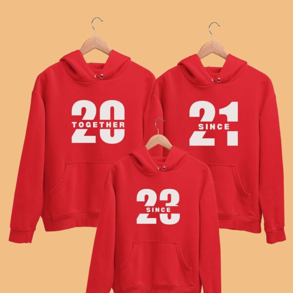 Together Since Year Personalised Family Hoodies Combo